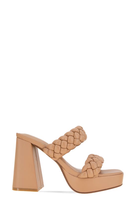 Shop Bcbgeneration Gemma Platform Slide Sandal In Tan