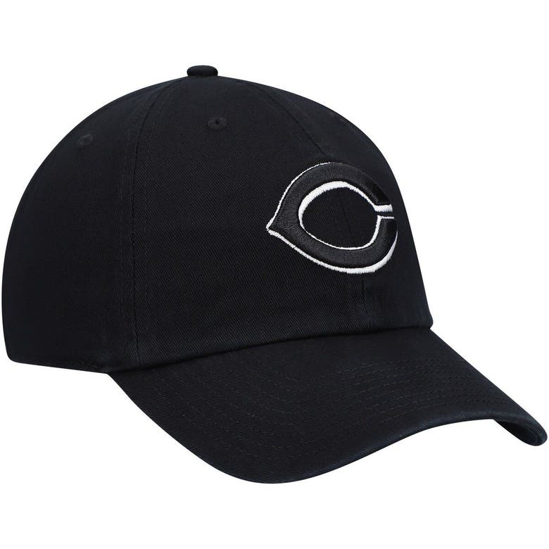 47 ' Cincinnati Reds Black On Black Logo Clean Up Adjustable Hat | ModeSens