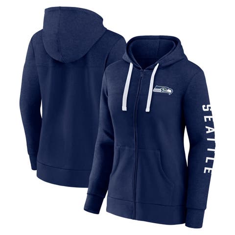 Seattle Seahawks '47 Lacer V-Neck Pullover Hoodie - Navy/Black