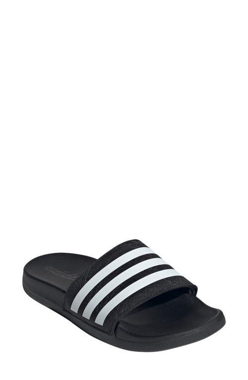 Adidas Originals Adidas Adilette Comfort Slide Sandal In Core Black/white/core Black
