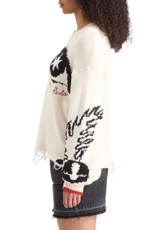 SCOTCH & SODA SCOTCH & SODA DISTRESSED INTARSIA SWEATER