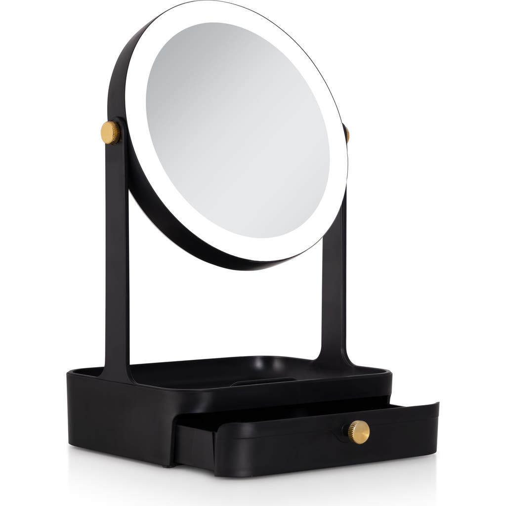 Zadro Back-to-school Led Lighted Makeup Mirror With Tray & Drawer In Black
