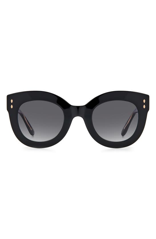 Isabel Marant 49mm Gradient Round Sunglasses In Black