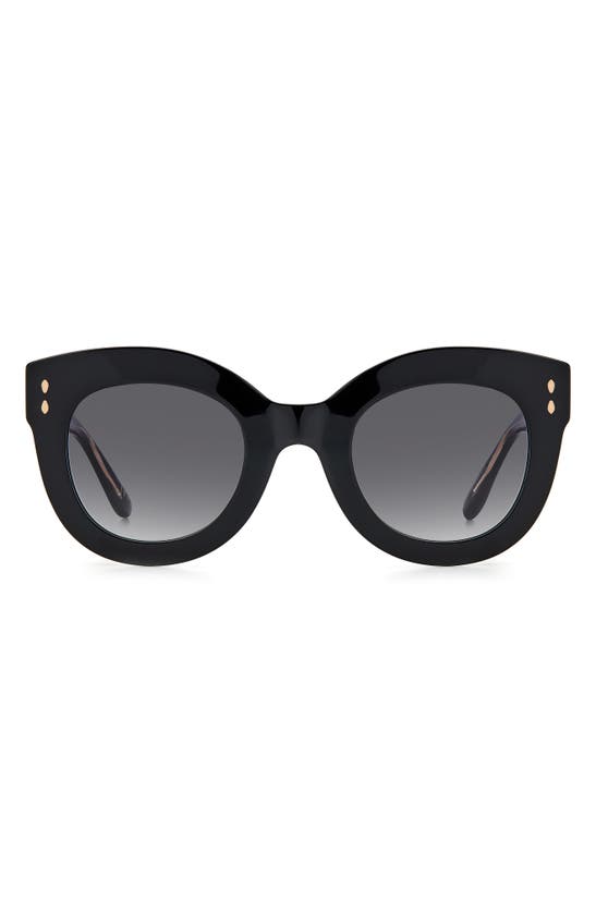 Shop Isabel Marant 49mm Gradient Round Sunglasses In Black