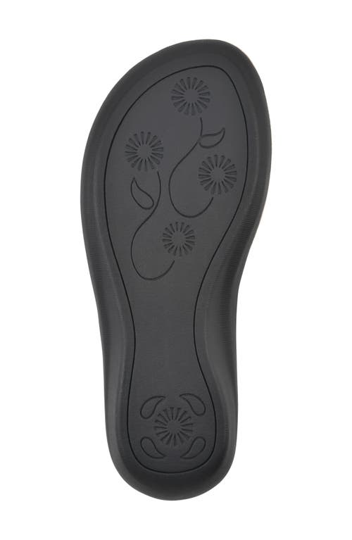 Cliffs By White Mountain Compact Womens Faux Leather Wedge Slide Sandals In Black/nubuck