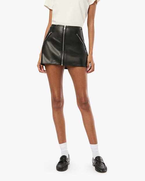 Shop Weworewhat Vegan Leather Mini Skirt In Black