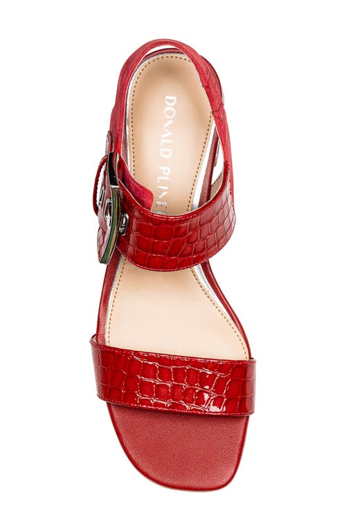 Shop Donald Pliner Vixi Block Heel Sandal In Tomato