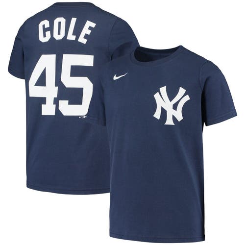 UPC 195011030693 product image for Youth Nike Gerrit Cole Navy New York Yankees Player Name & Number T-Shirt at Nor | upcitemdb.com