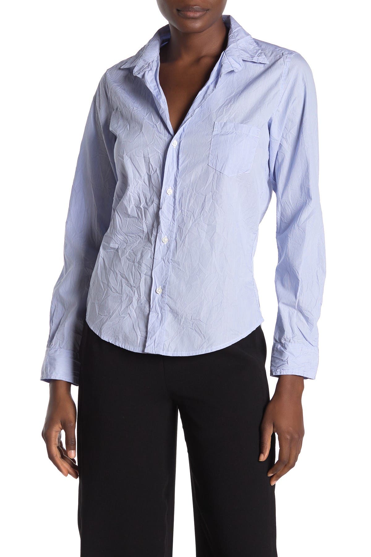 Frank Eileen Barry Signature Crinkle Stripe Print Shirt Nordstrom Rack