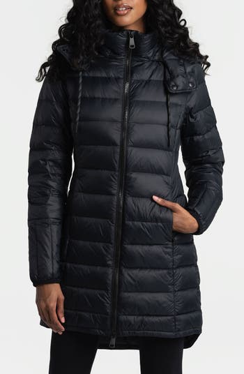 Black packable down jacket best sale