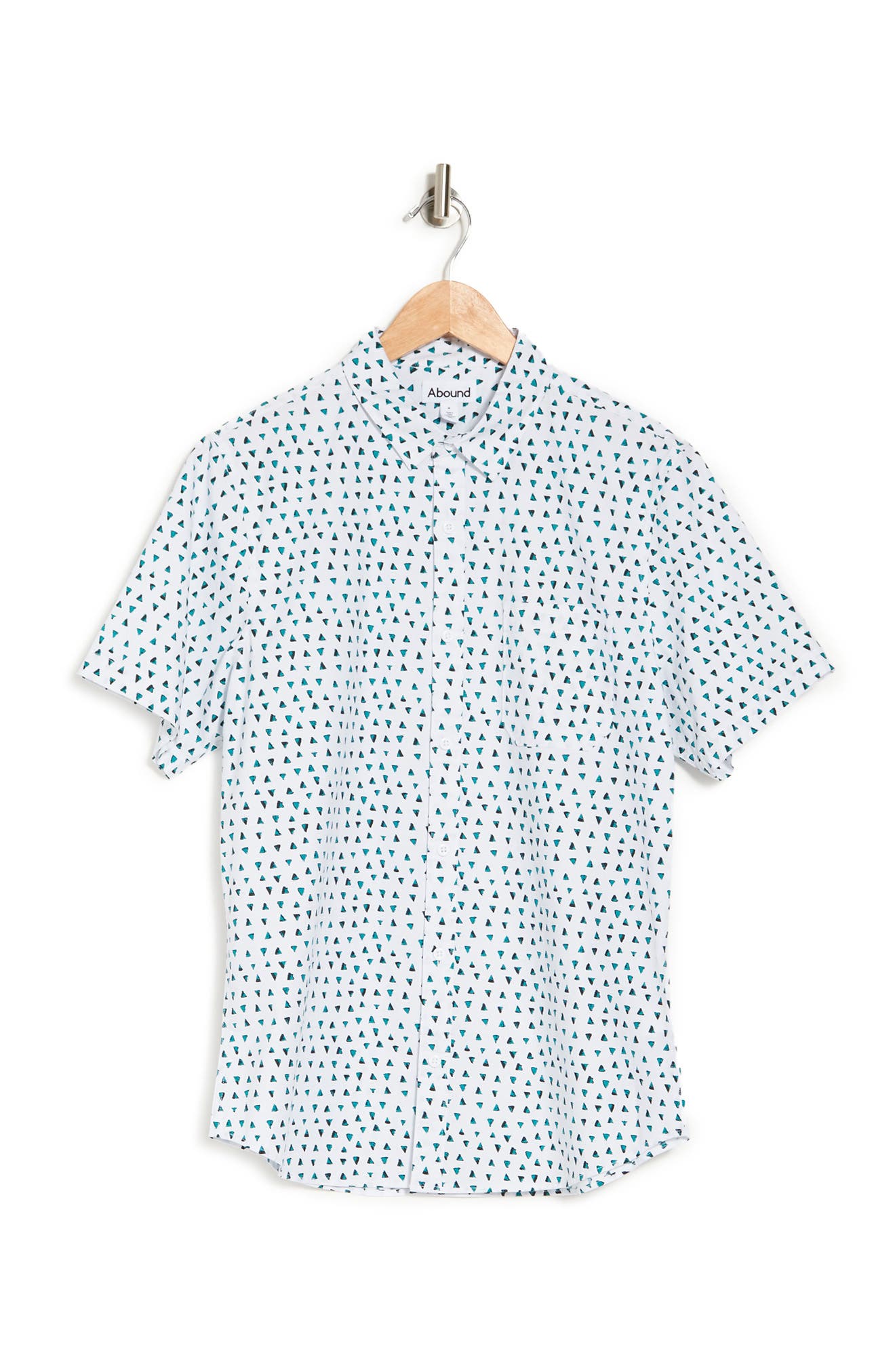 Abound Mini Print Regular Fit Shirt In White Painted Triangles