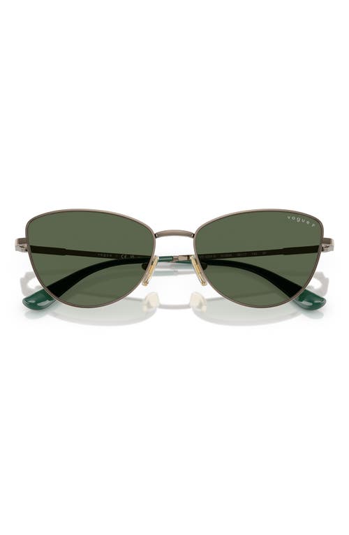 Vogue 56mm Polarized Butterfly Sunglasses In Lite Brown
