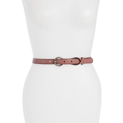 Frye Flat Panel Skinny Leather Belt