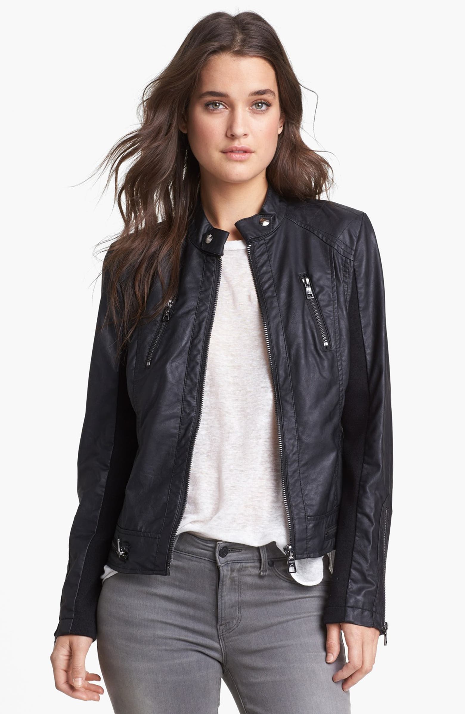 Sam Edelman Faux Leather Moto Jacket (Online Only) | Nordstrom