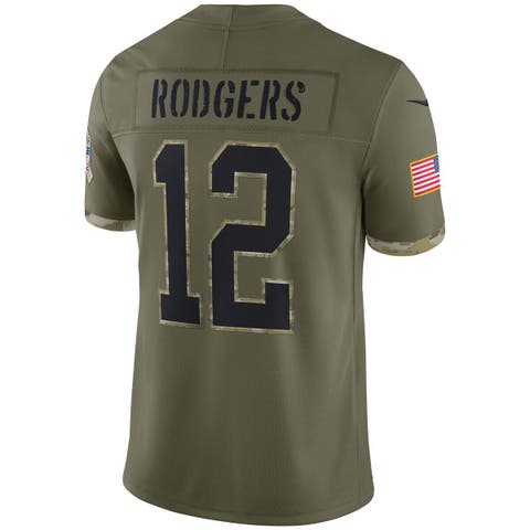 Youth Nike Aaron Rodgers Olive Green Bay Packers 2022 Salute to Service Player Limited Jersey