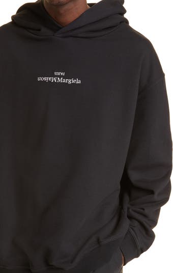Maison Margiela Upside Down Logo-Print Hoodie