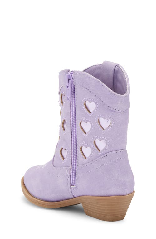 Shop Tucker + Tate Kids' Cade Heart Western Boot In Purple Petal