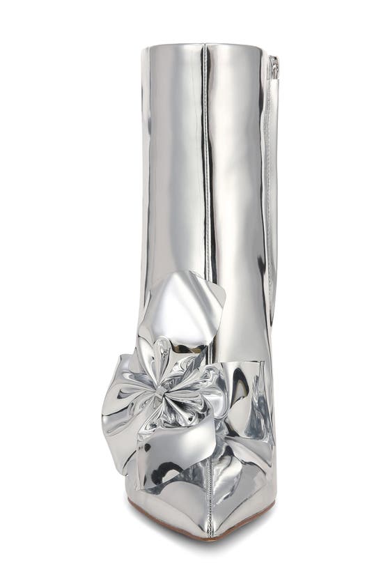 Sam Edelman Esmae 2 Pointed Toe Bootie In Soft Silver