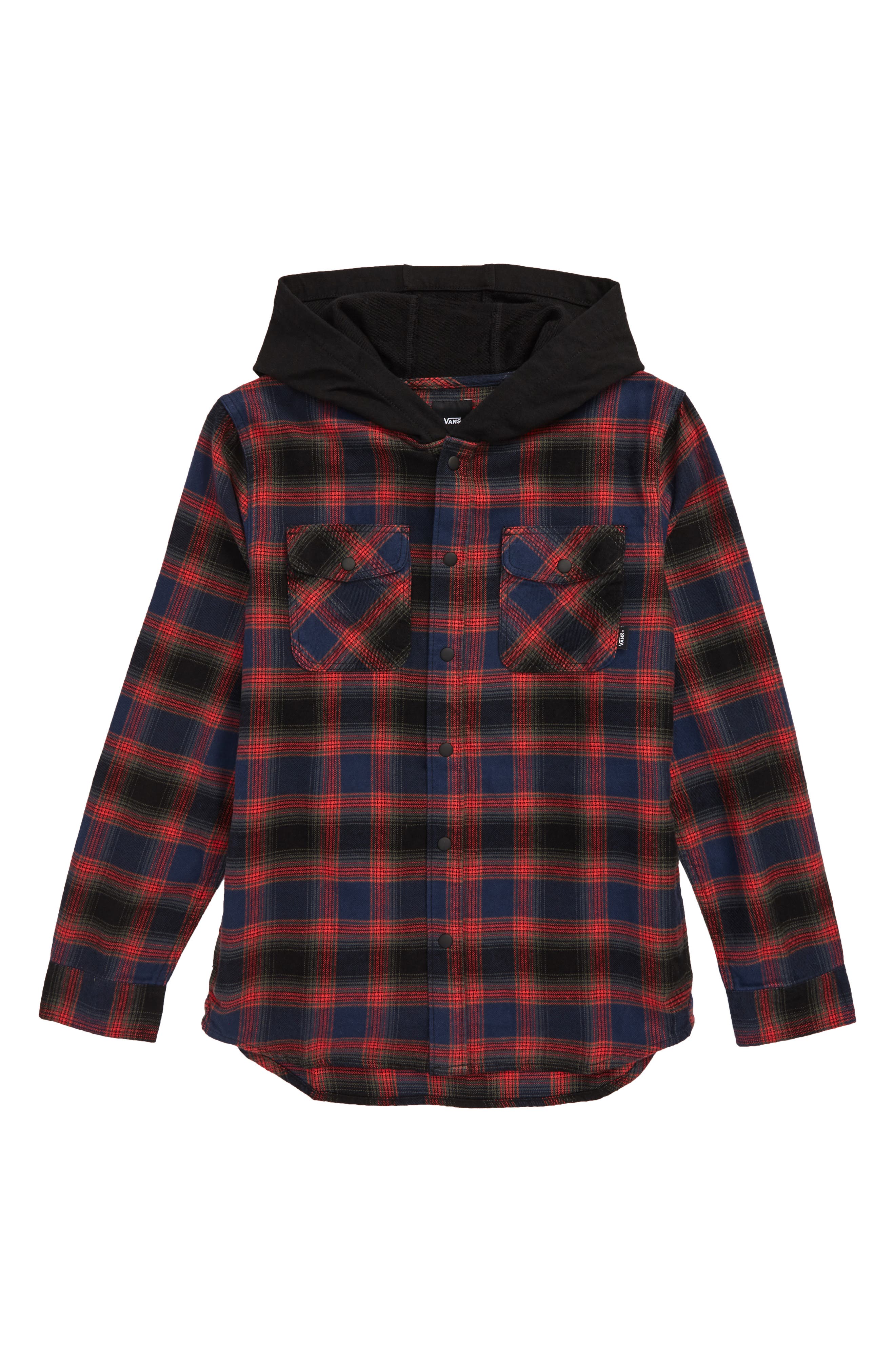 Vans Parkway Plaid Flannel Hooded Shirt Jacket (Big Boys) Nordstrom