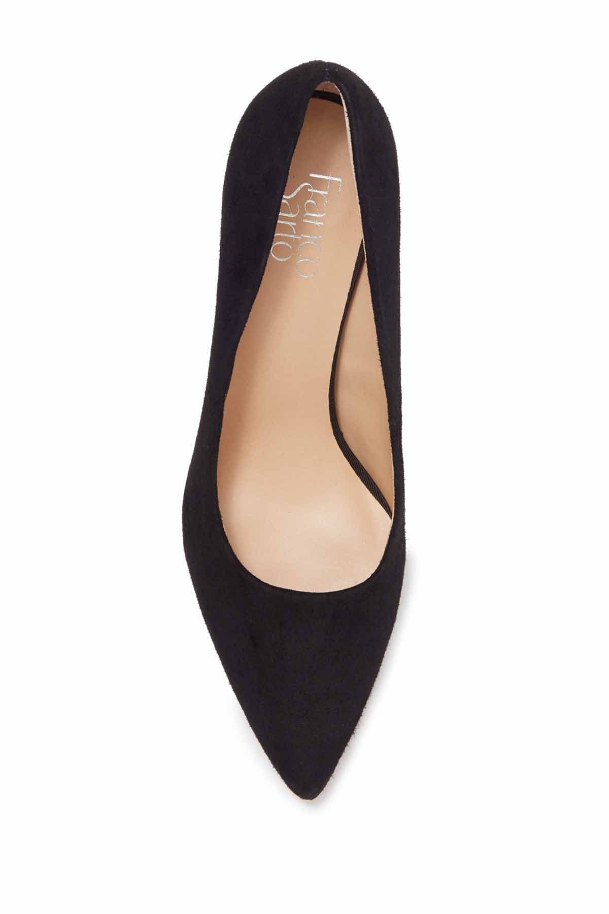 franco sarto callan suede block heel pump