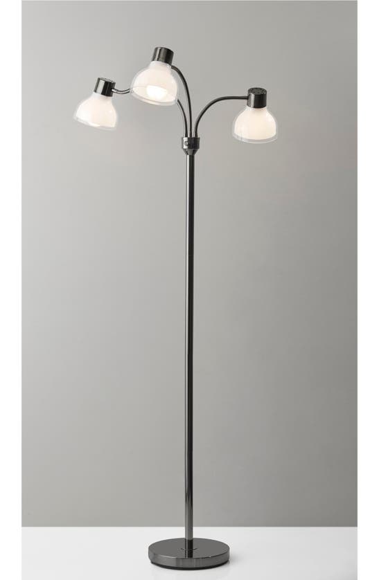 Adesso Lighting Presley 3-arm Floor Lamp In Black Nickel