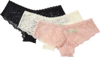 Assorted 3-Pack Lace Hipster Panties