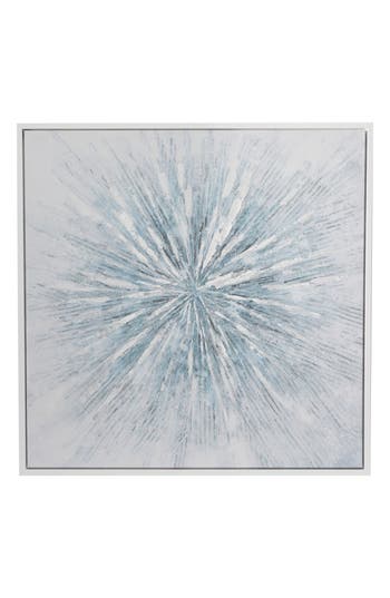 Shop Cosmo By Cosmopolitan Abstract Canvas Framed Wall Art In White/blue