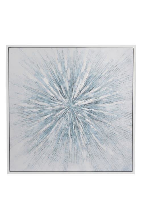 Shop Cosmo By Cosmopolitan Abstract Canvas Framed Wall Art In White/blue
