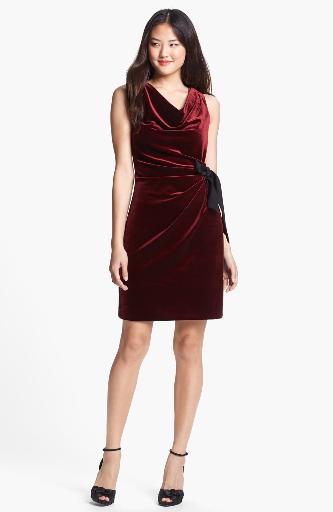 Taylor Dresses Side Tie Velvet Dress Nordstrom