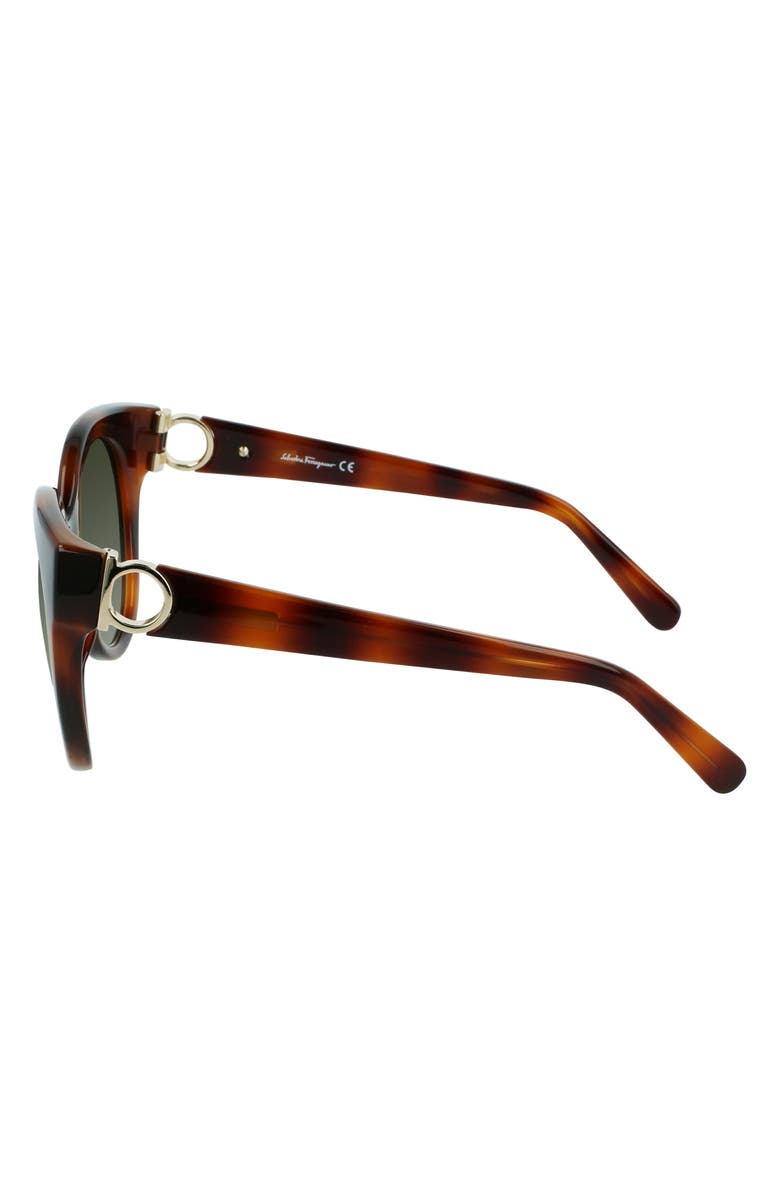 FERRAGAMO Gancini 53mm Round Sunglasses | Nordstrom