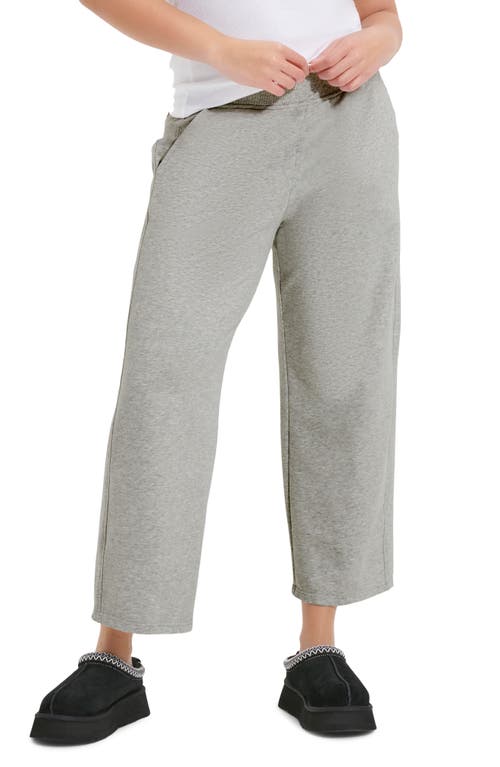 UGG(r) Nahla Wide Leg Crop Sweatpants in Grey Heather
