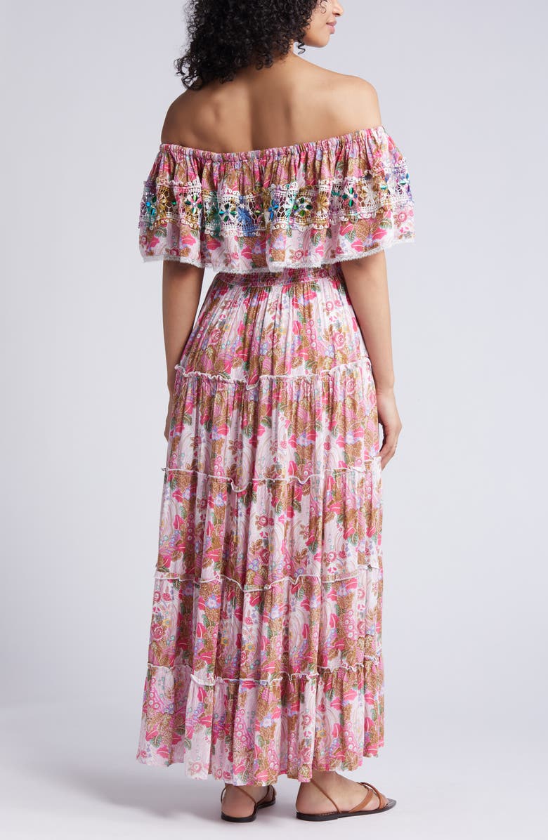 Barok Paris Floral Off The Shoulder Maxi Dress In Pink ModeSens Barok Paris Floral Off The Shoulder Maxi Dress In Pink ModeSens