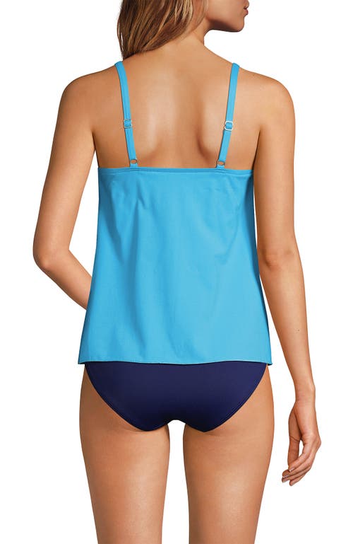Lands' End Tulip Hem Tankini Top In Turquoise