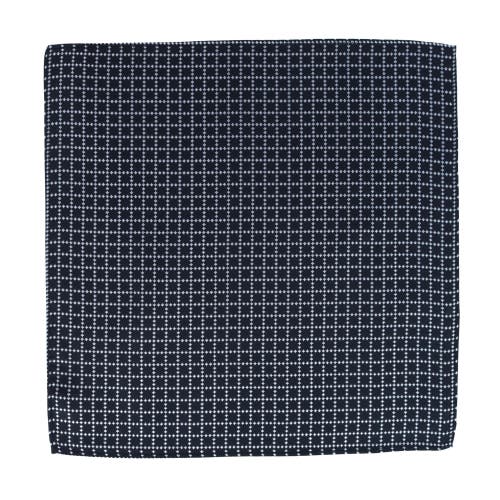 Trafalgar Rowan Geometric Pattern 12x12 Silk Pocket Square In Black