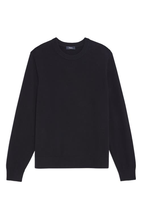 Theory Mens Maden Textured Relaxed-fit Wool Jumper Charcoal Melange In Black