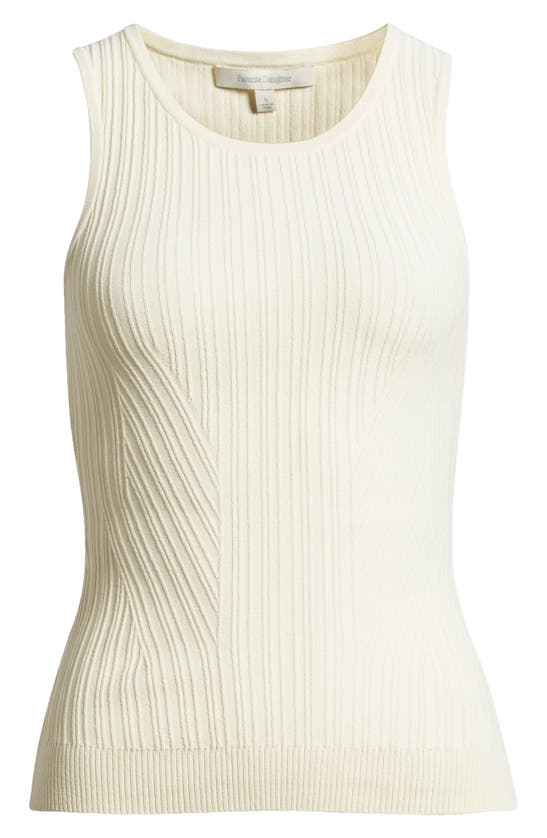 Shop Favorite Daughter The Kennedy Rib Tank In Ivory