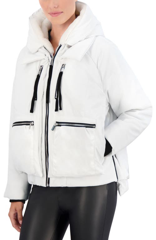 Ookie & Lala Utility Hooded Jacket With Faux Fur Lining In White