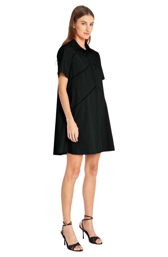 Shop Donna Morgan For Maggy Ladder Cutout Shirtdress In Black