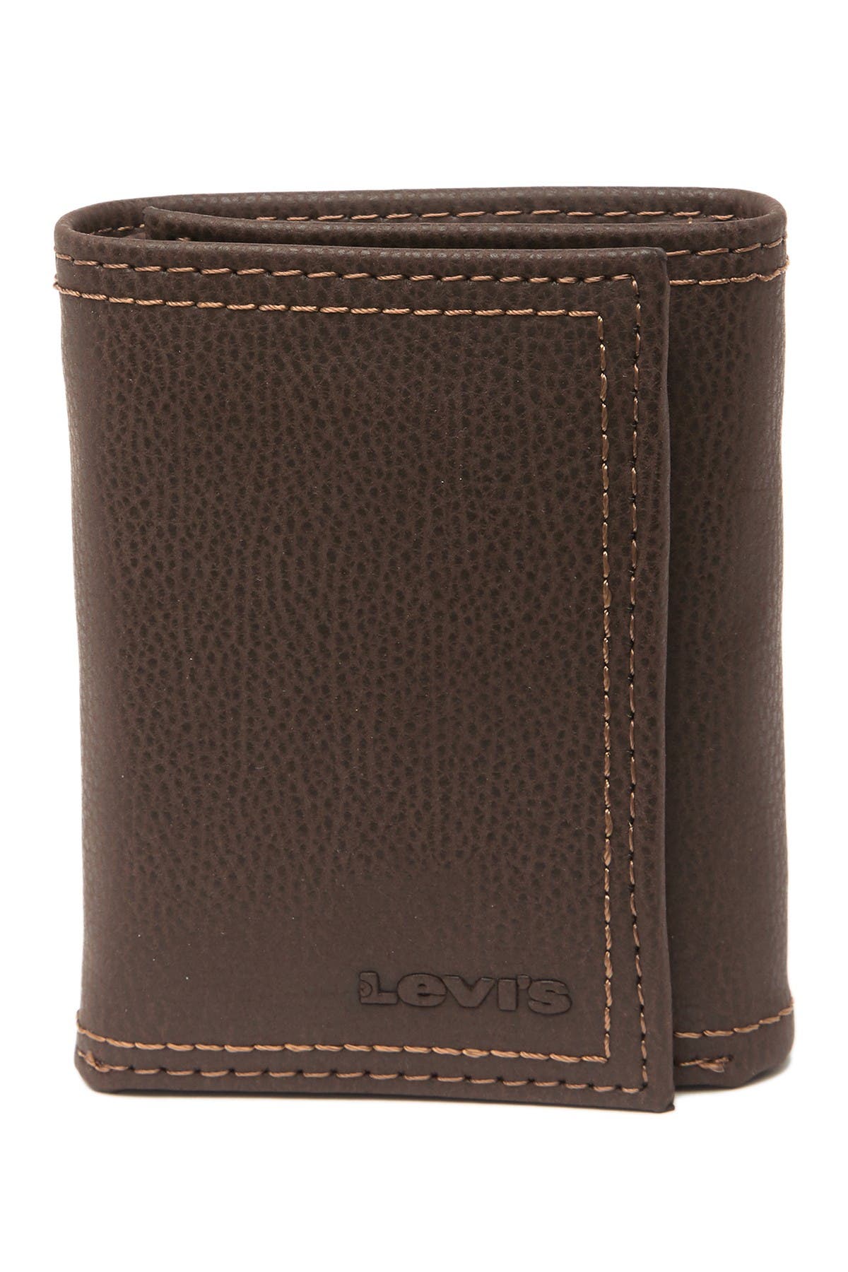 levis wallet brown
