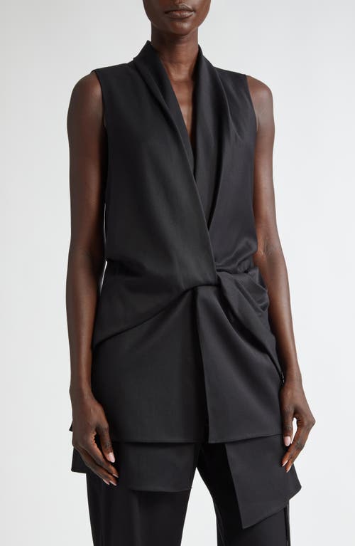 Shop Brandon Maxwell The Savie Twist Detail Layered Top In Black