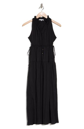 Shop Tash And Sophie Ity Halter Tiered Maxi Dress In Black