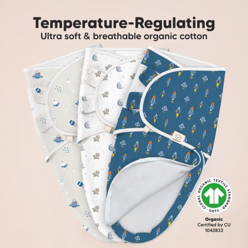 Keababies 3-pack Soothe Zippy Swaddle Wrap In Cosmo