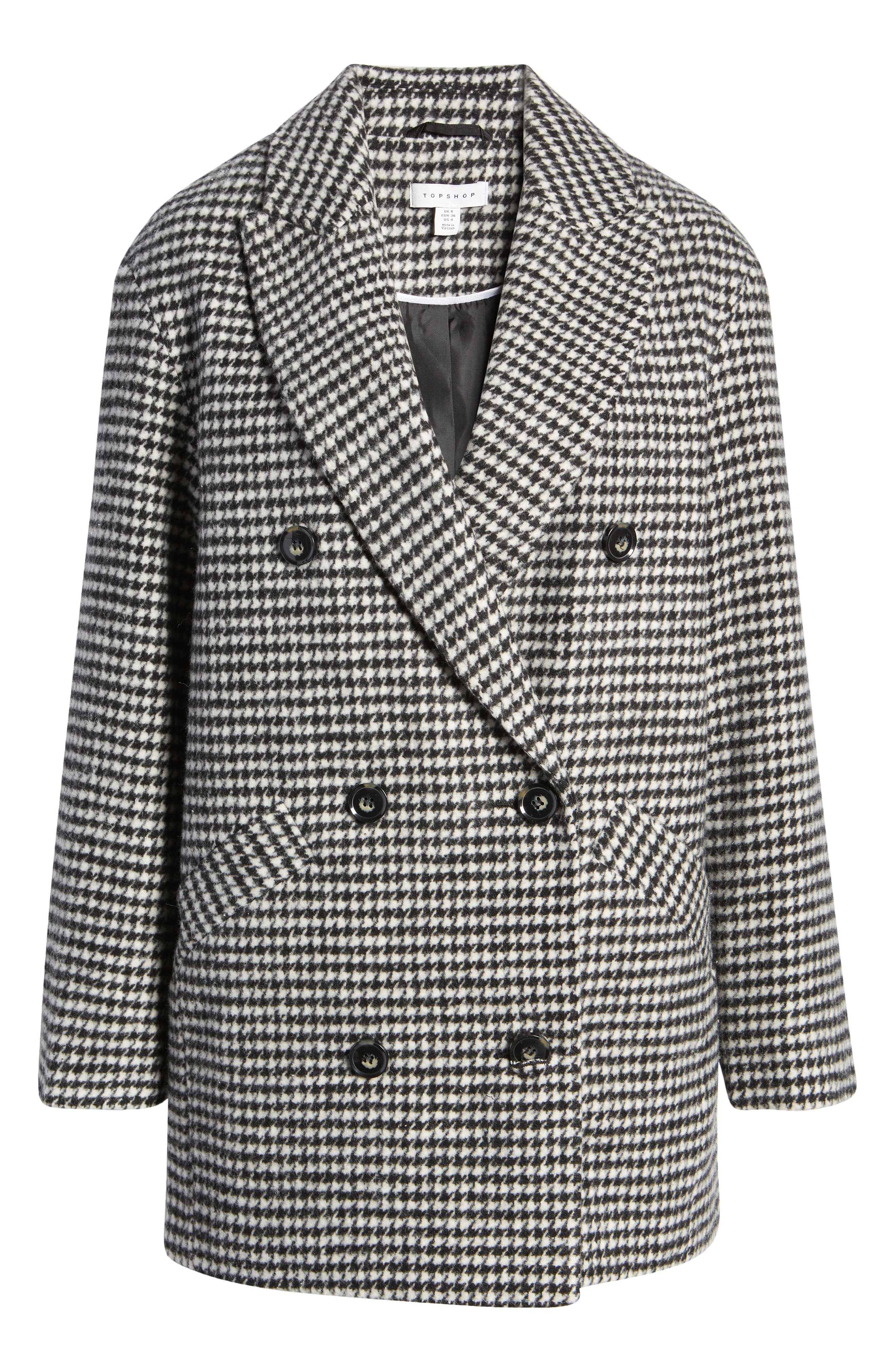 topshop dogtooth coat