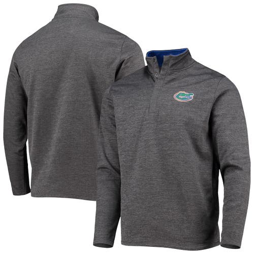 Men's Colosseum Heathered Charcoal Florida Gators Roman Pullover Jacket in Heather Charcoal