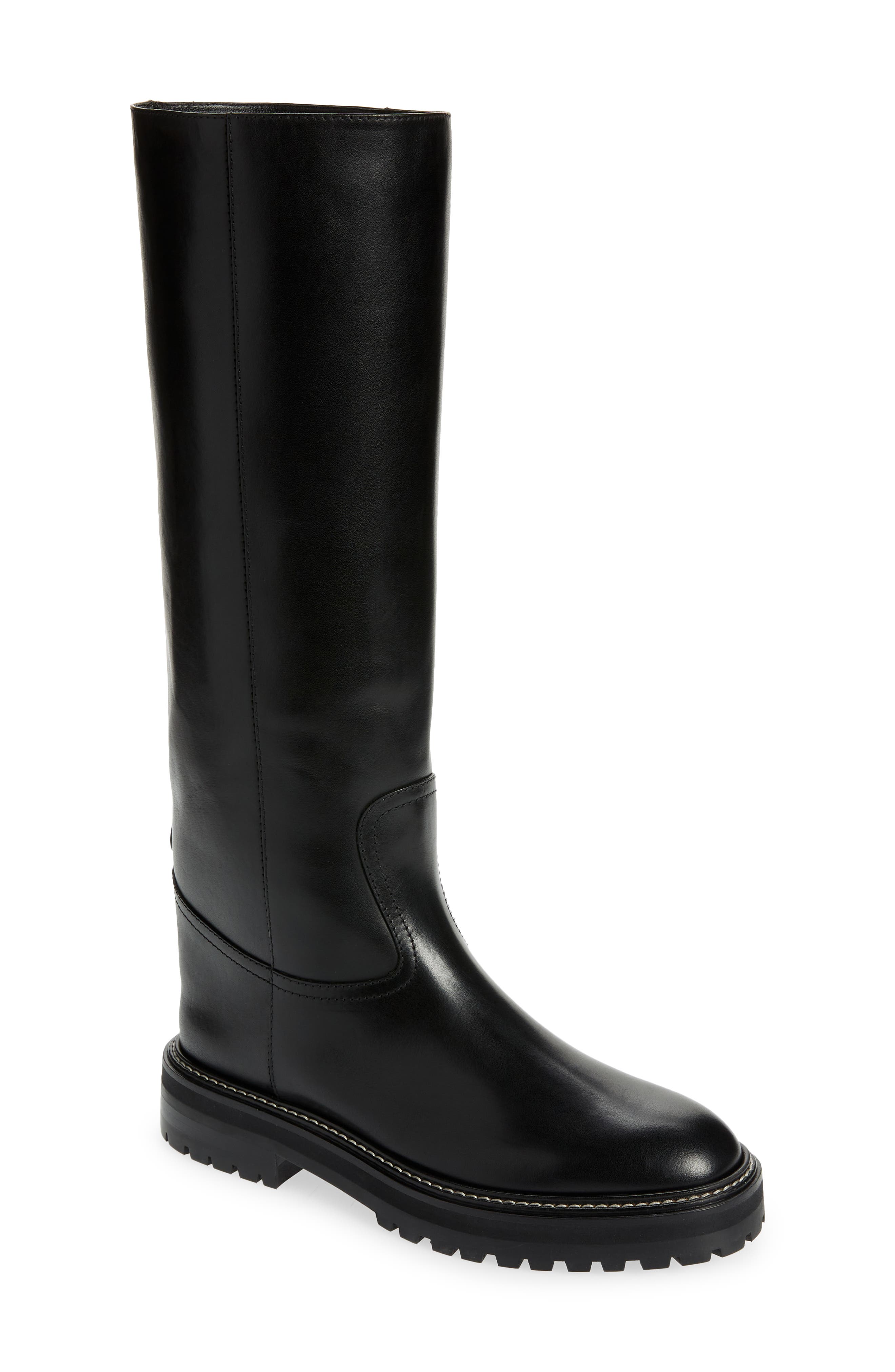 jimmy choo knee high leather boots