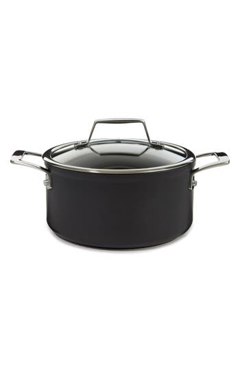 Berghoff Essentials Hard Anodized 3.3-quart Nonstick Covered Stockpot In Black