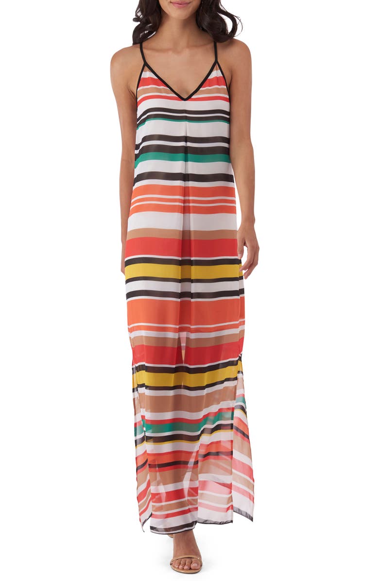 ECI Stripe Chiffon Maxi Dress | Nordstrom