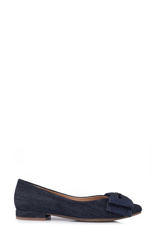 Shop Me Too Alize Bow Pointed Toe Flat In Demin