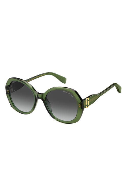 Marc Jacobs Marc 763s Acetate Oval Sunglasses In Green/grey Azure