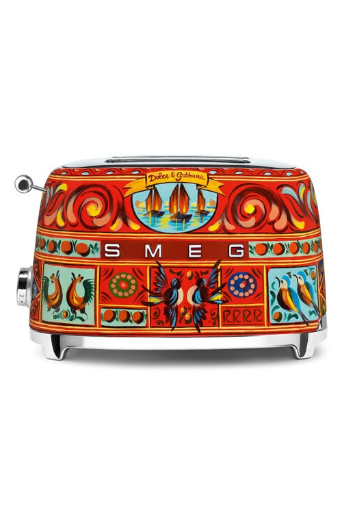 Smeg X Dolce&gabbana Sicily Is My Love Two-slice Toaster In Red